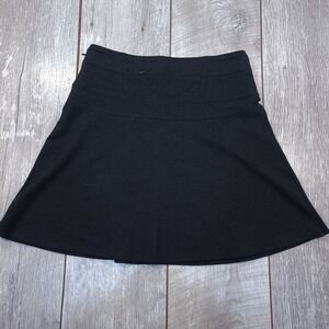 Athleta Skirt Women 4 Black A-Line Mini Performance Hidden Pocket Side Zip